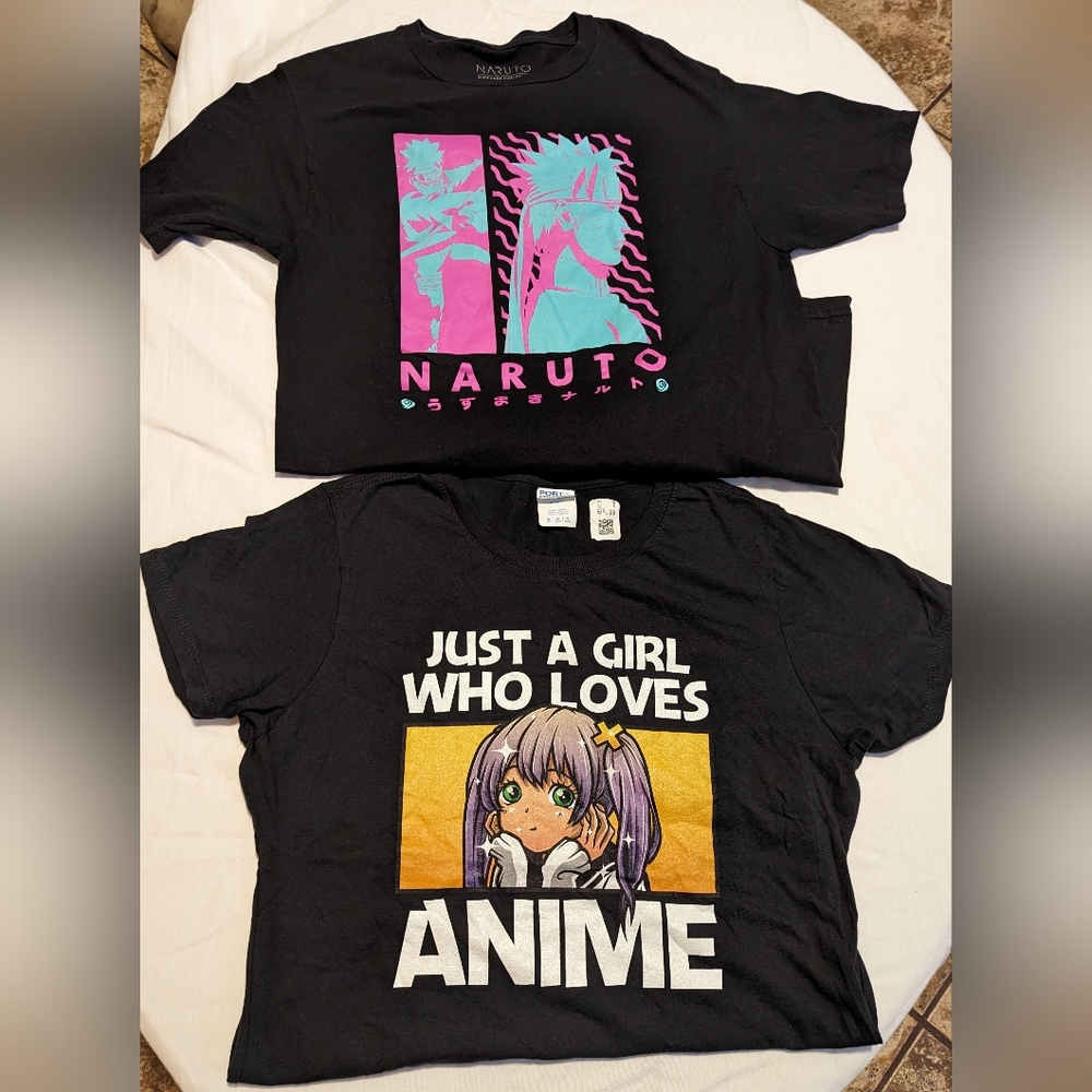 Lot of 4 Female Anime t shirts size medium